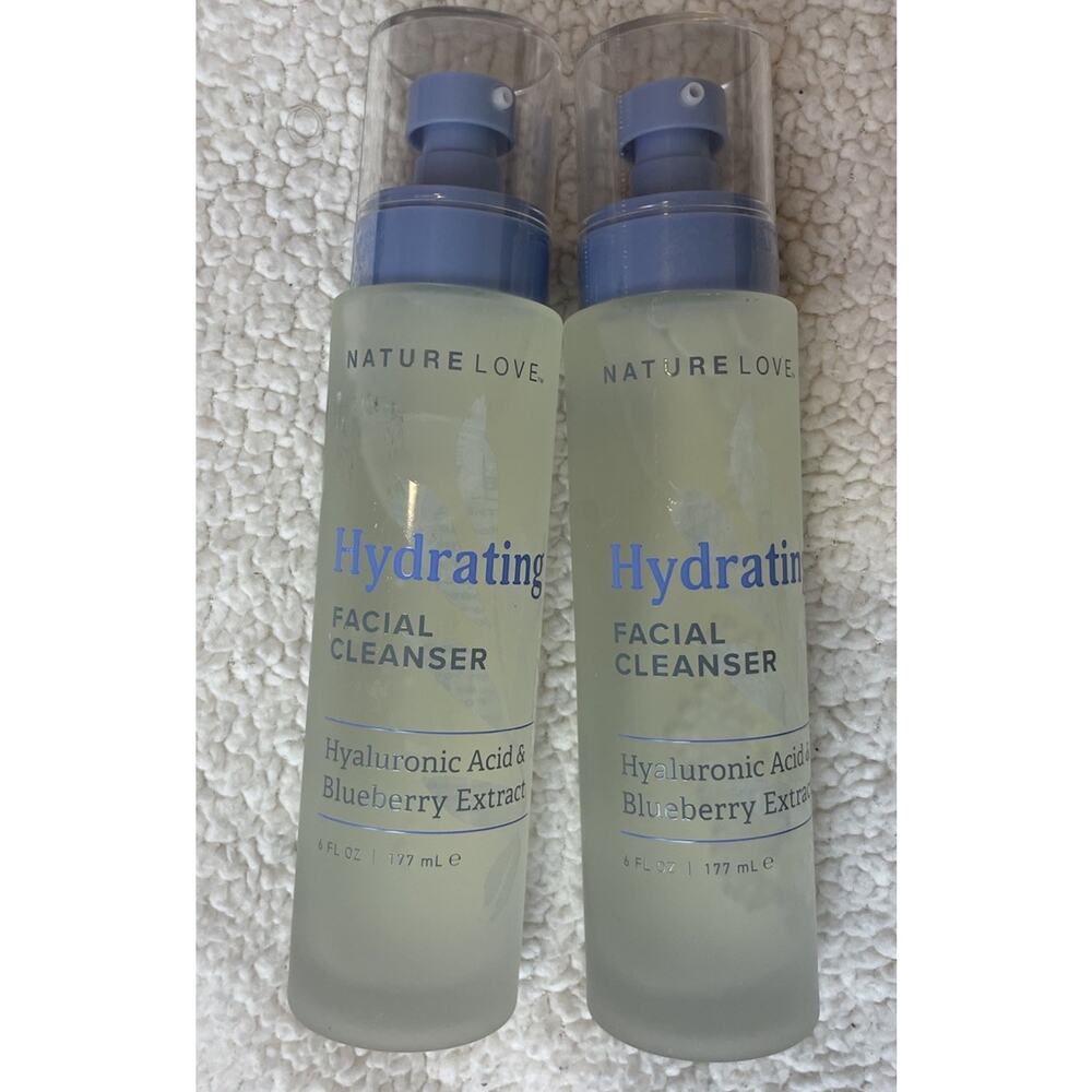 2 Nature Love HYDRATING FACIAL CLEANSER w/Hyaluronic Acid & Blueberry Extract